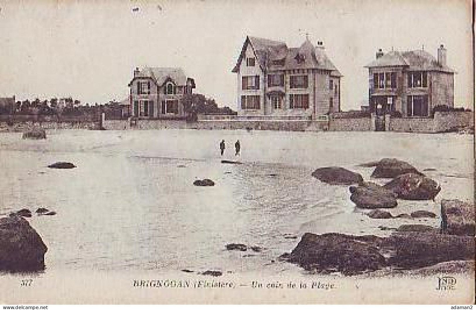 Brignogan   P23   CPA 9X14      Un Coin De La Plage - Brignogan-Plage