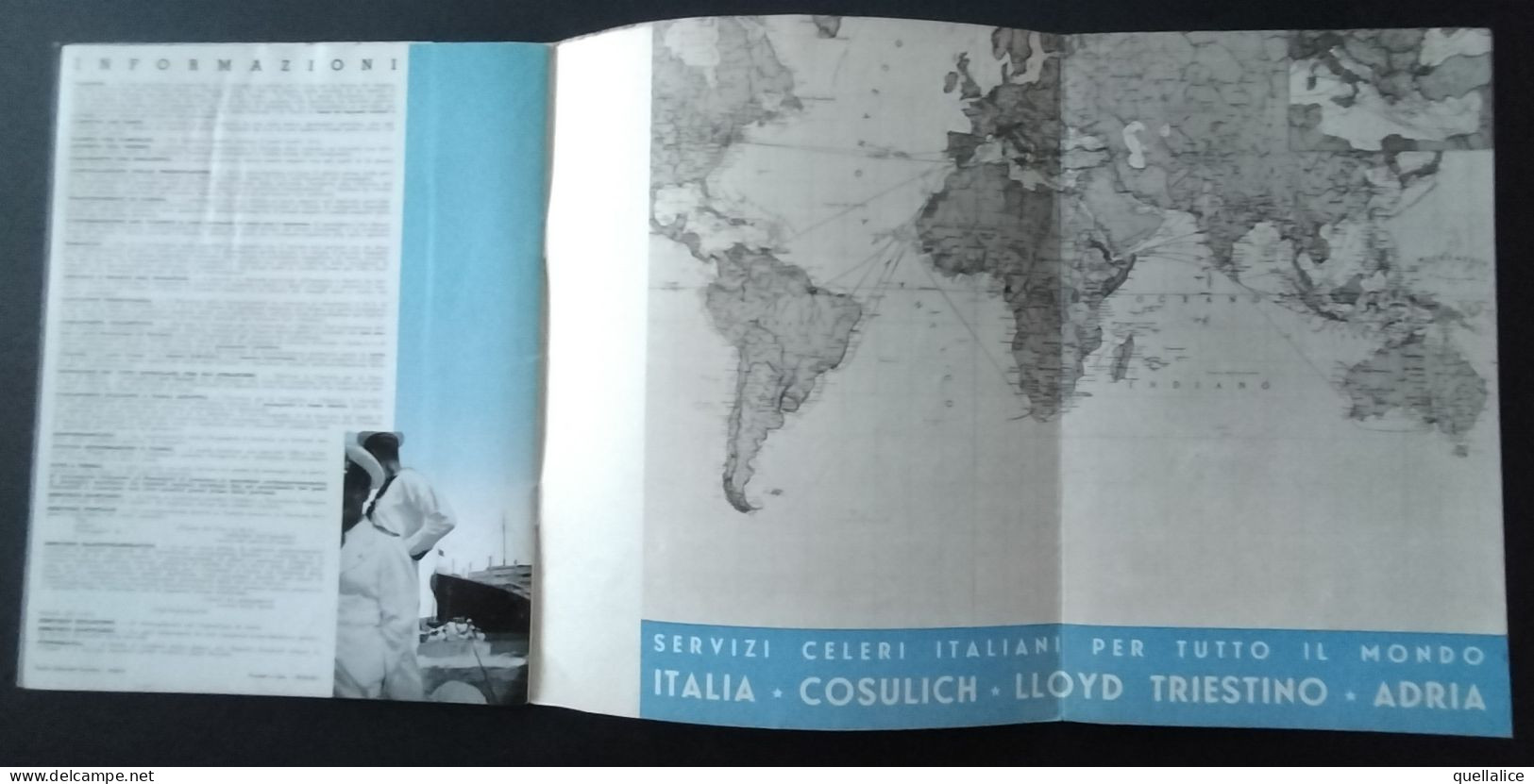 03934 "CROCIERE ESTATE 1935 - ITALIA FLOTTE RIUNITE COSULICH S.T.N. - UFFICIO DI TORINO"  ILLUS. BOCCASILE" ORIG. - Other & Unclassified