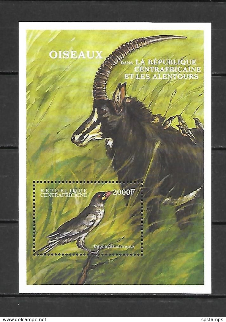 Central African 2001 Birds - Paon MS #2 MNH - Centrafricaine (République)