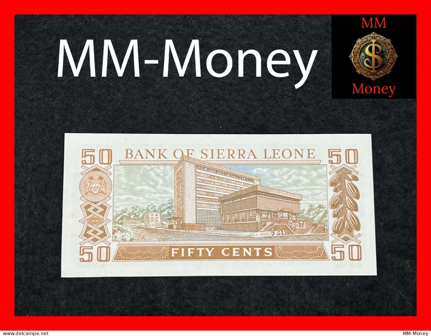 SIERRA LEONE  50 Cents  1.7.1979    P. 4 C   *rare Date*    UNC - Sierra Leone
