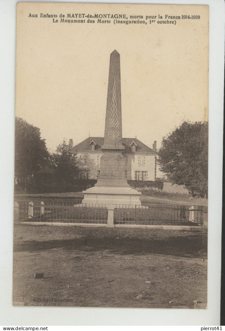 LE MAYET DE MONTAGNE - Monument Aux Morts - Other & Unclassified