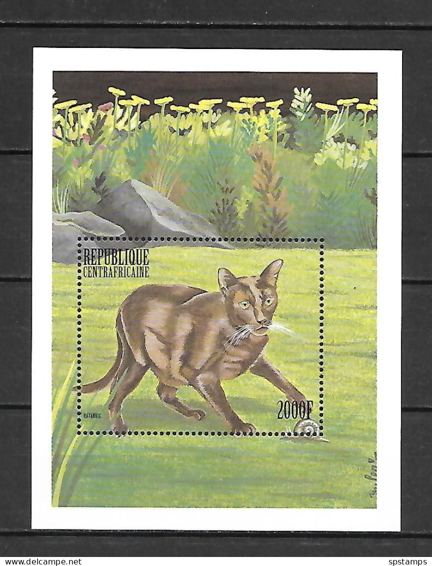 Central African 1999 Animals - Cats MS MNH - Gatos Domésticos