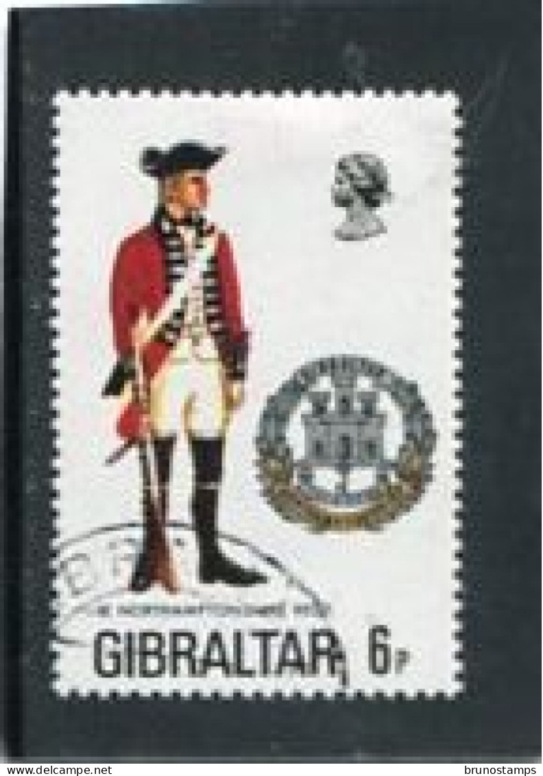 GIBRALTAR - 1976  6p  MILITARY UNIFORMS  FINE USED - Gibraltar