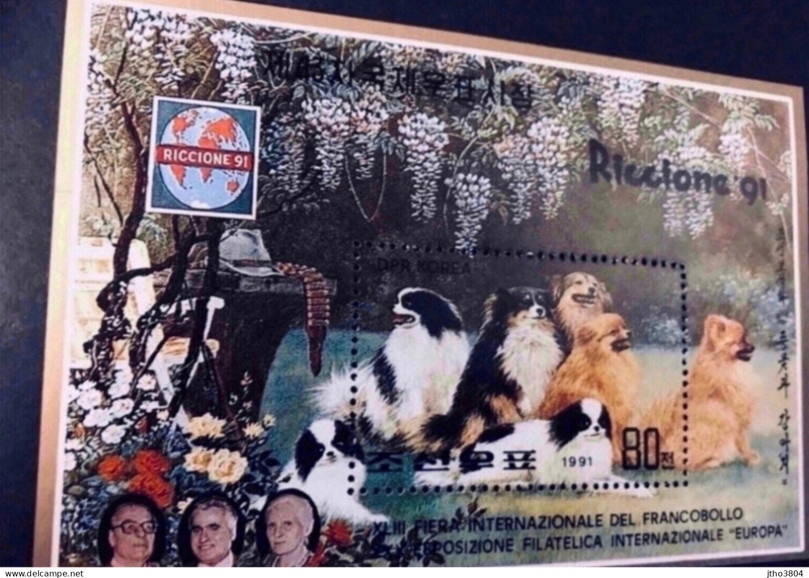 COREE 1991 1 Bloc Neuf MNH BL 265 Chiens EUROPA Dogs Of North KOREA - Hunde