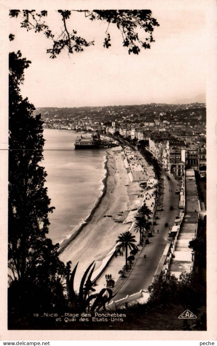 N°3138 W -cpa Nice -plage Des Ponchettes- - Other & Unclassified