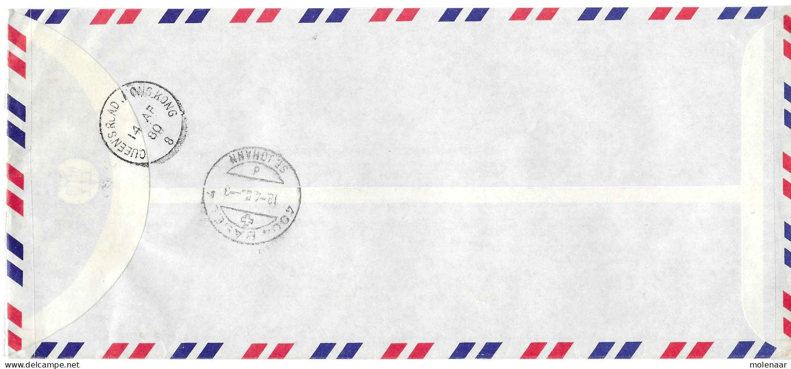 Postzegels > Hong-Kong>aangetekende Luchtpostbrief  Met 2 Postzegels  (17798) - Cartas & Documentos