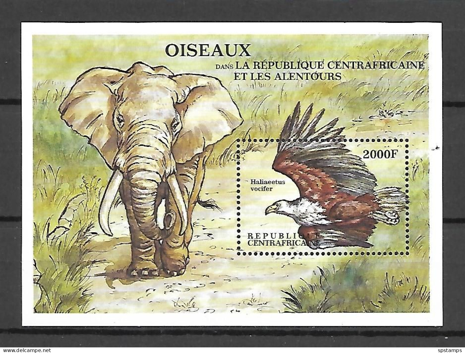 Central African 2000 Birds MS #3 MNH - Repubblica Centroafricana