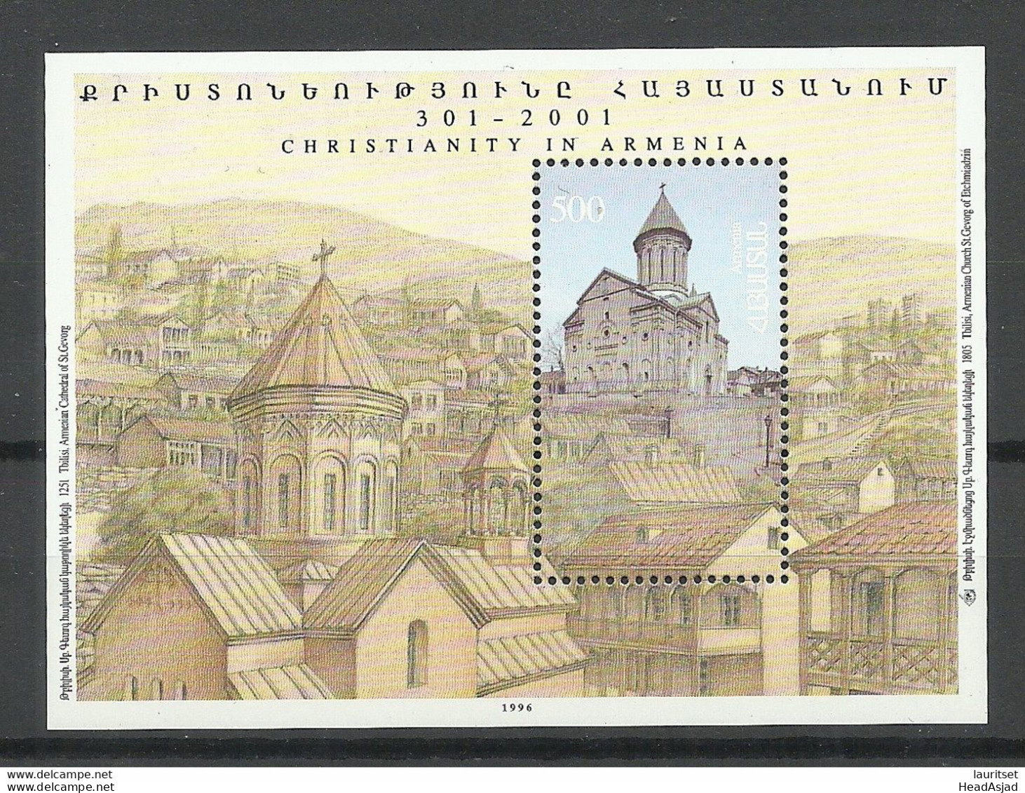 ARMENIEN Armenia 1997 Michel 307 Block Mi 7 MNH Kirche Church - Churches & Cathedrals