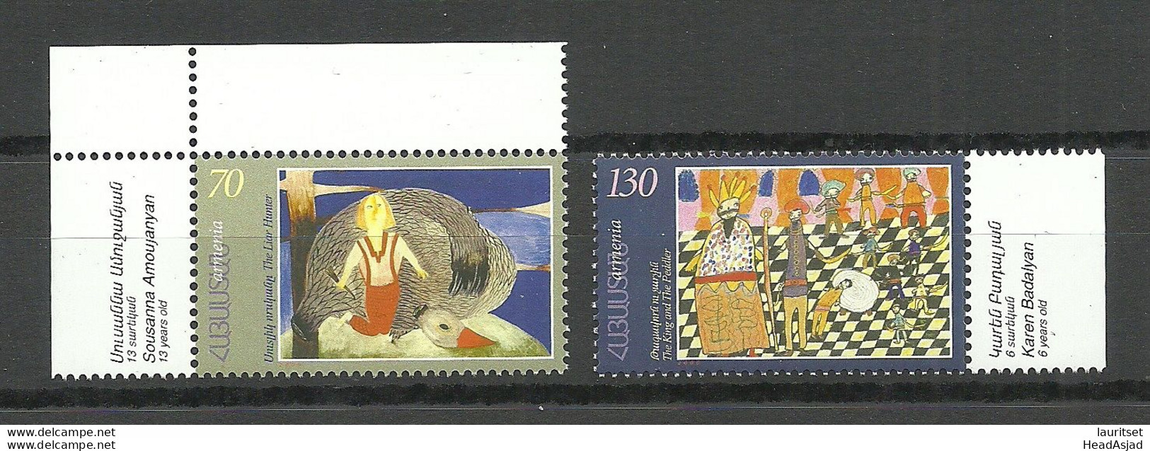 ARMENIEN Armenia 2000 Michel 373 - 374 MNH Kinderzeichnungen - Arménie