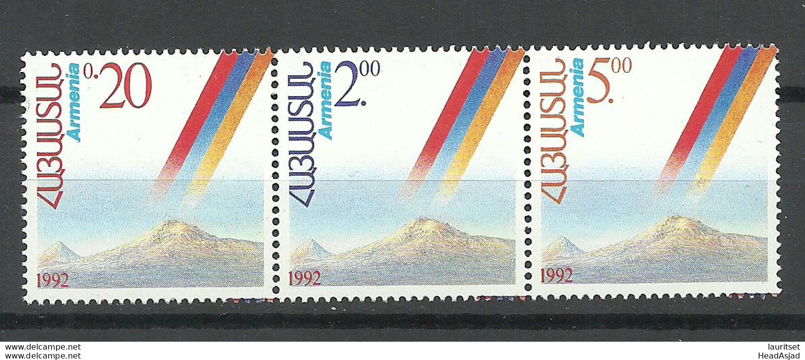 ARMENIEN Armenia 1992 Michel 194 - 196 MNH - Armenia