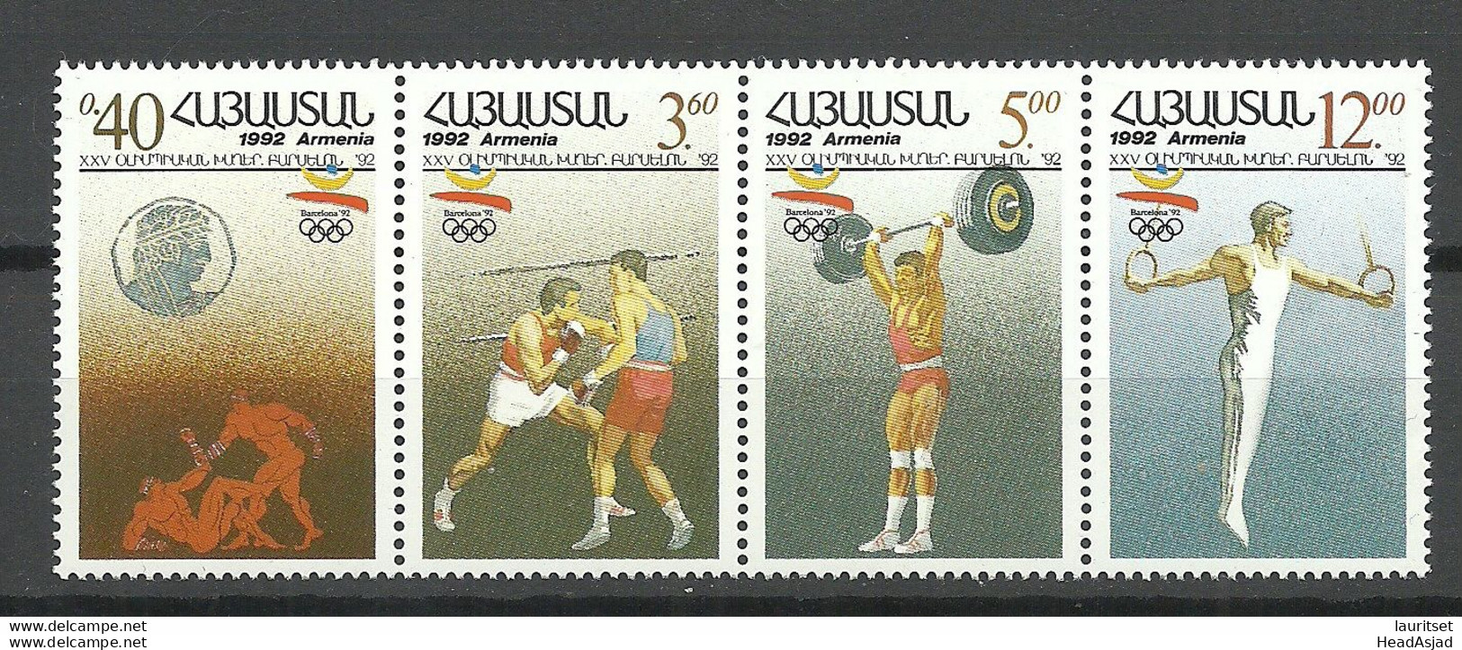 ARMENIEN Armenia 1992 Michel 199 - 202 MNH Olympic Games Barcelona - Summer 1992: Barcelona