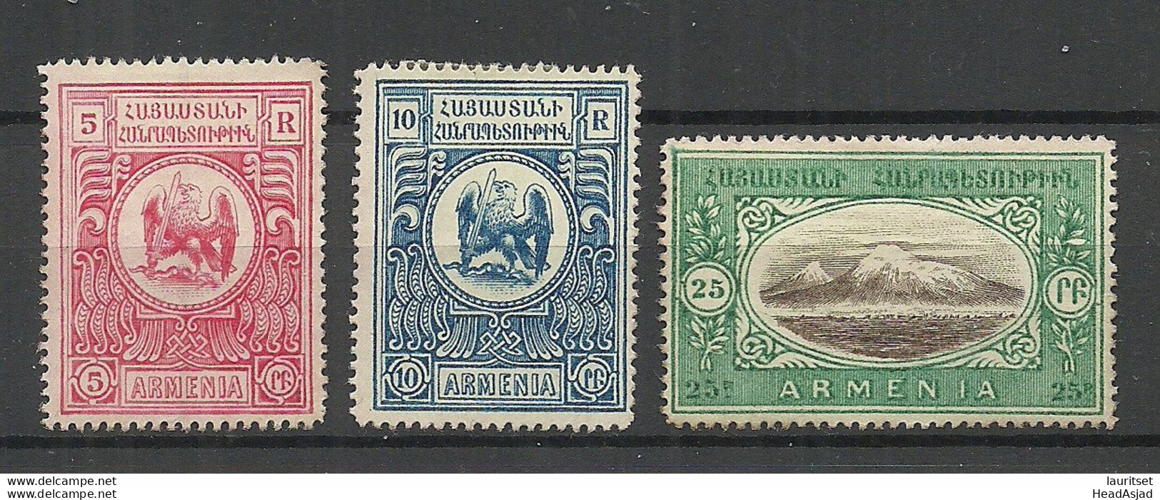 ARMENIEN Armenia 1920 Michel I C - I D & I F * - Arménie