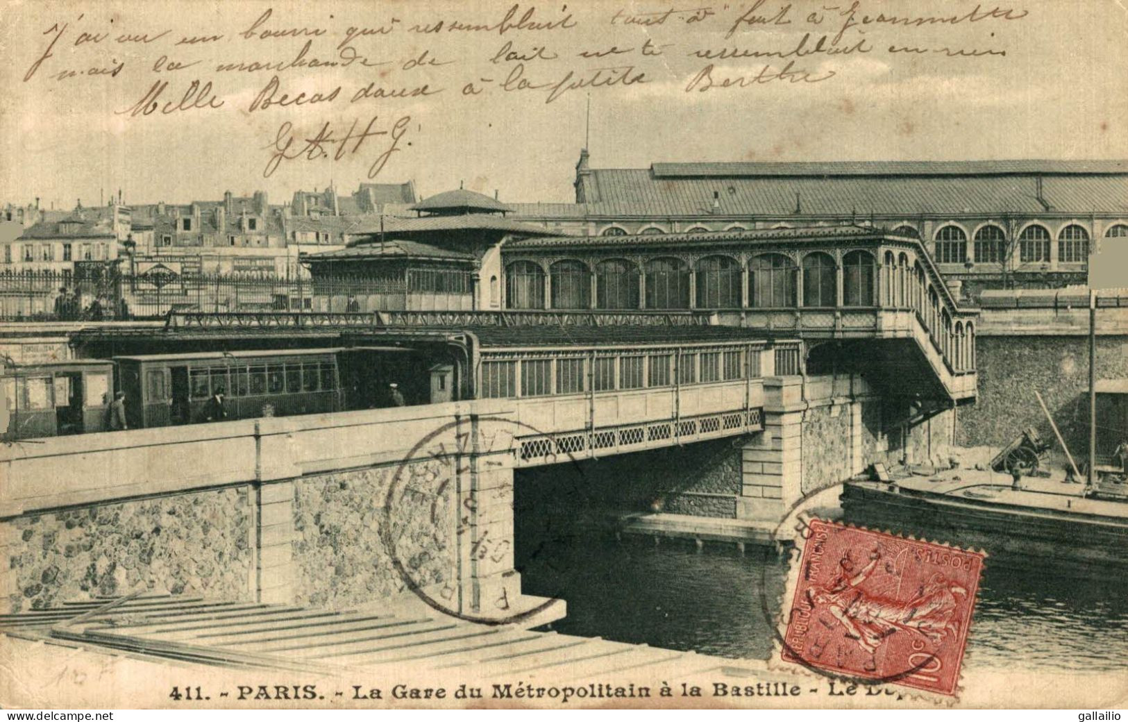 PARIS LA GARE DU METROPOLITAIN A LA BASTILLE - Stations, Underground