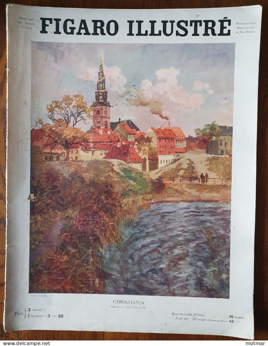 FIGARO ILLUSTRE De Mars 1907 - CHRISTIANA- Tabkeau De Fritz THAULOW - 1900 - 1949