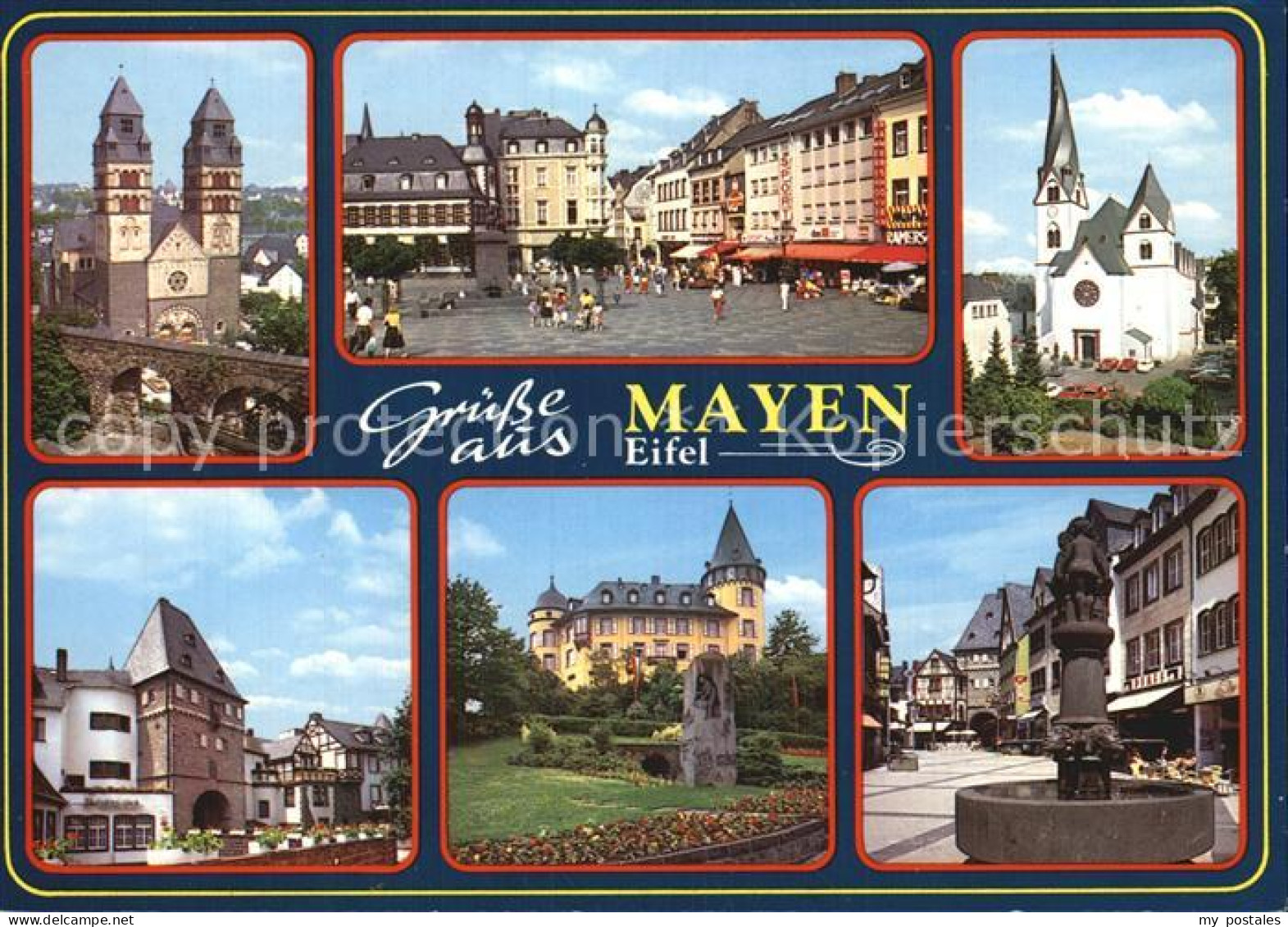 72501870 Mayen Kirche Stadttor Brunnen Marktplatz Mayen - Mayen