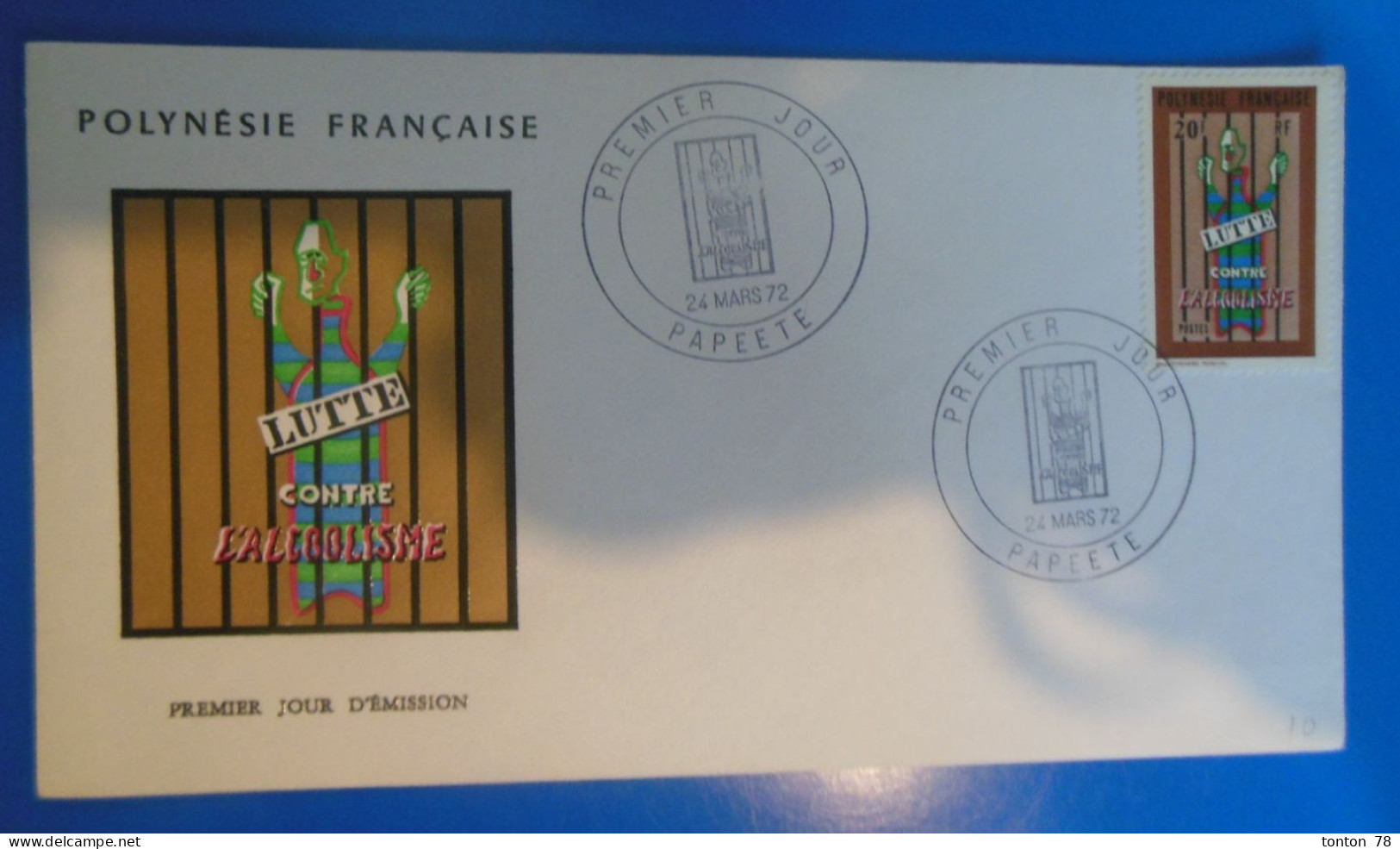 LETTRE 1 Er JOUR DE POLYNESIE -    1972 - FDC