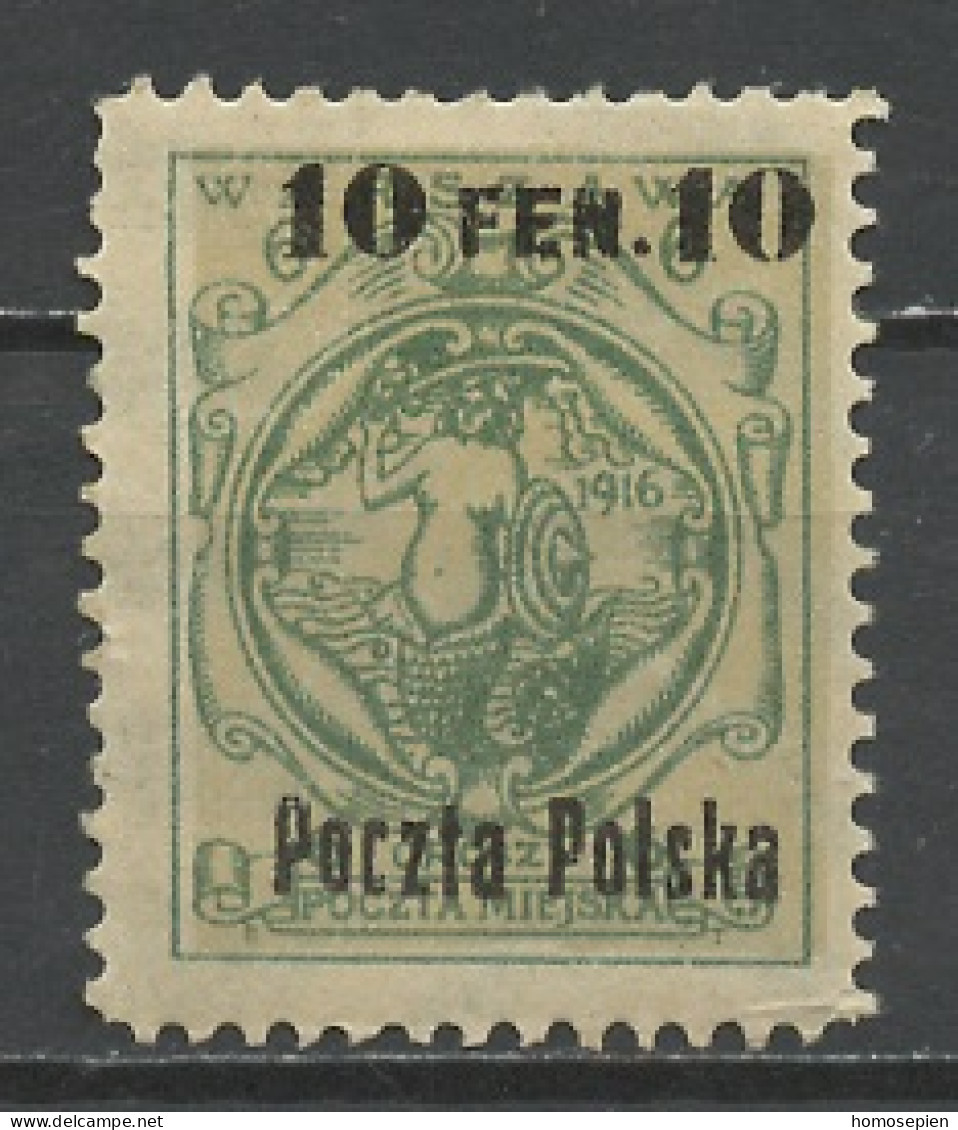 Pologne - Poland - Polen 1918 Y&T N°2 - Michel N°3 * - 10fs6g Armes De Varsovie - Unused Stamps