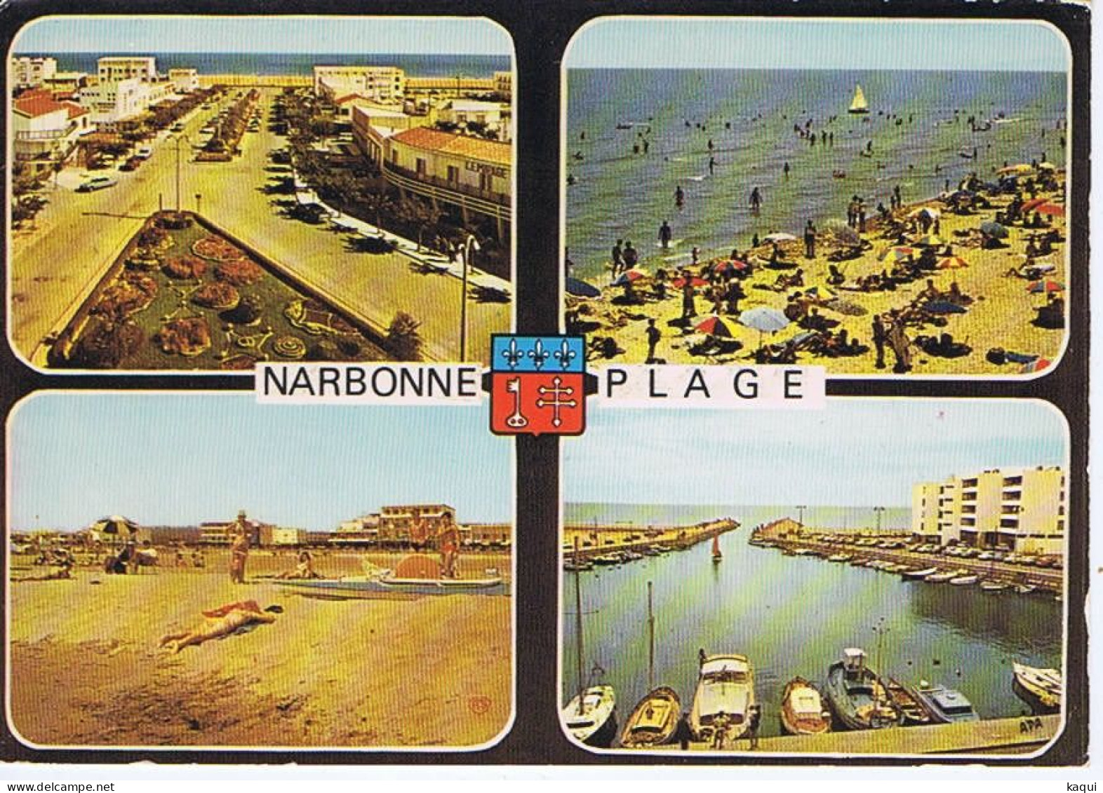 AUDE - NARBONNE-PLAGE En 4 Vues + Blason - Cartes Apa-Poux - As De Coeur N° 11-NP-S-9 - Other & Unclassified