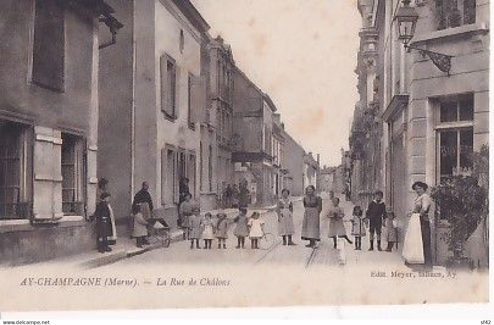 AY EN CHAMPAGNE                 LA RUE DE CHALONS - Ay En Champagne