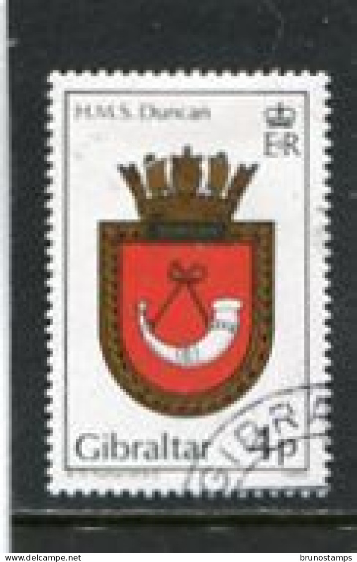 GIBRALTAR - 1985  4p  COAT OF ARMS  FINE USED - Gibraltar