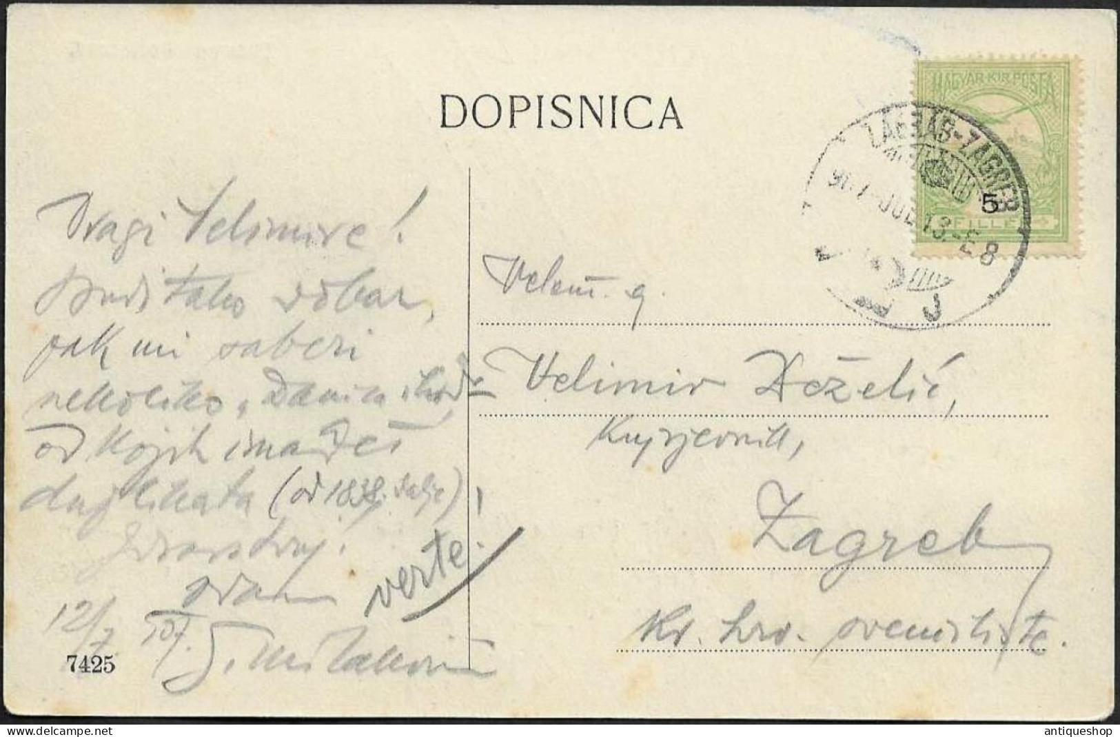 Croatia-----Zagreb-----old Postcard - Croatie