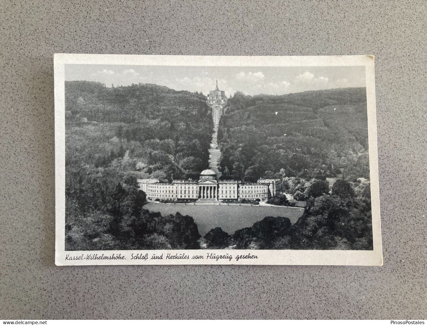 Kassel-Wilhelmshohe. Schloss Und Herkules Vom Flugzeug Gesehen Carte Postale Postcard - Kassel