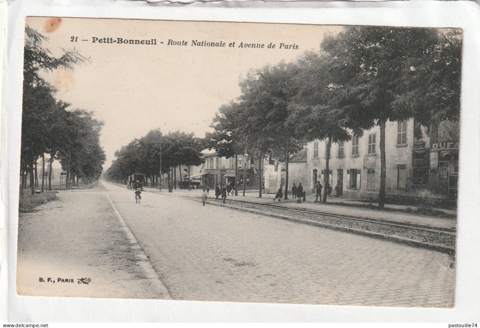 CPA :  14 X 9  - Petit-Bonneuil  -  Route Nationale Et Avenue De Paris - Bonneuil Sur Marne