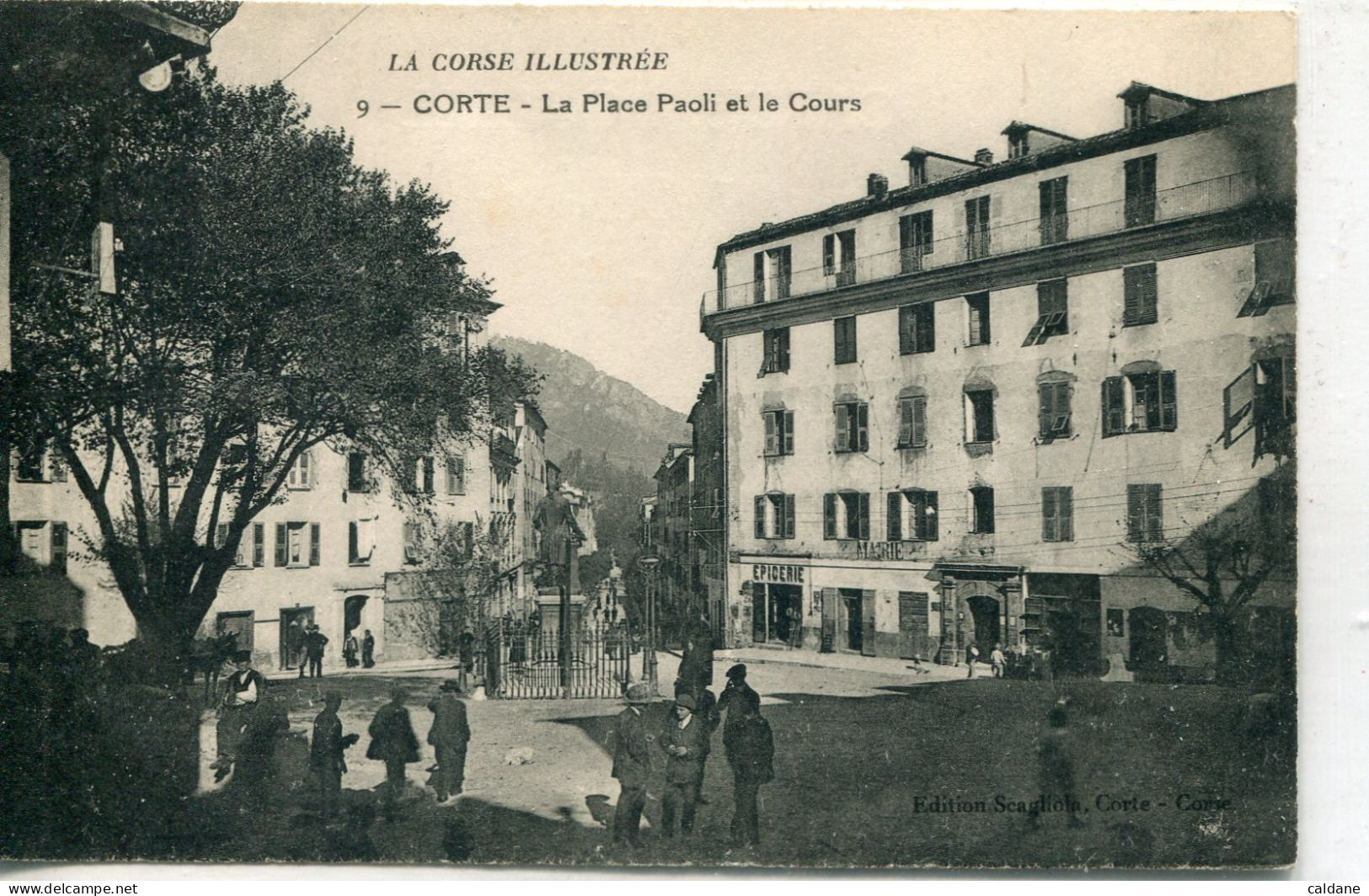 2B-CORSE  - CORTE. -La Place Paoli Et Le Cours.                   Pas. Courante - Corte