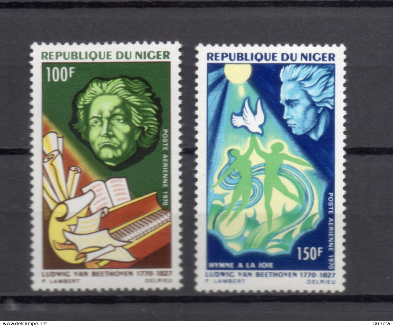 NIGER  PA  N° 143 + 144     NEUFS SANS CHARNIERE  COTE 5.50€    COMPOSITEUR BEETHOVEN - Niger (1960-...)