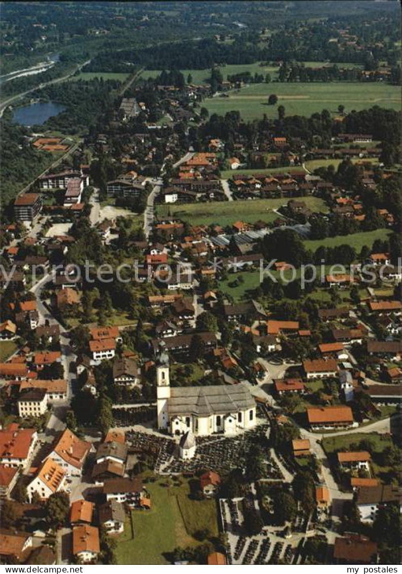 72501567 Lenggries Mit Pfarrkirche St Jakob Fliegeraufnahme Lenggries - Lenggries