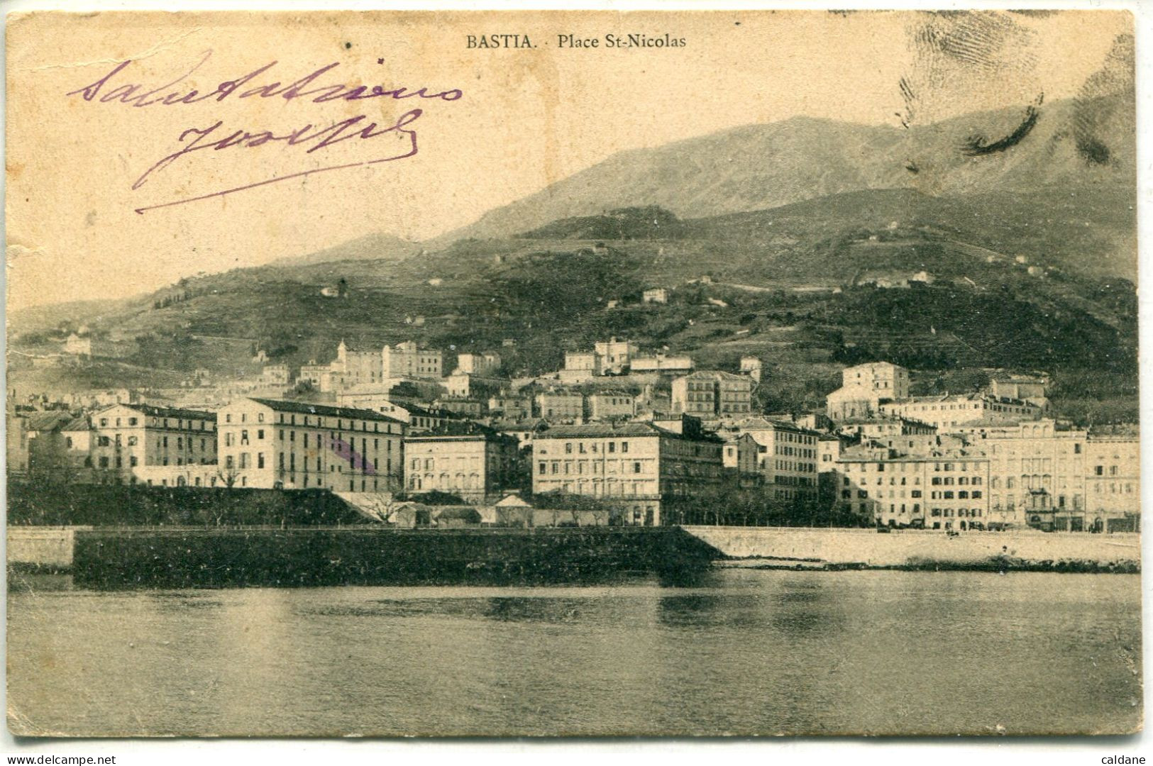 2B-CORSE  - BASTIA  -  Place. Saint-Nicolas.         Collection. J.Moretti,corté. N°: 437 - Bastia