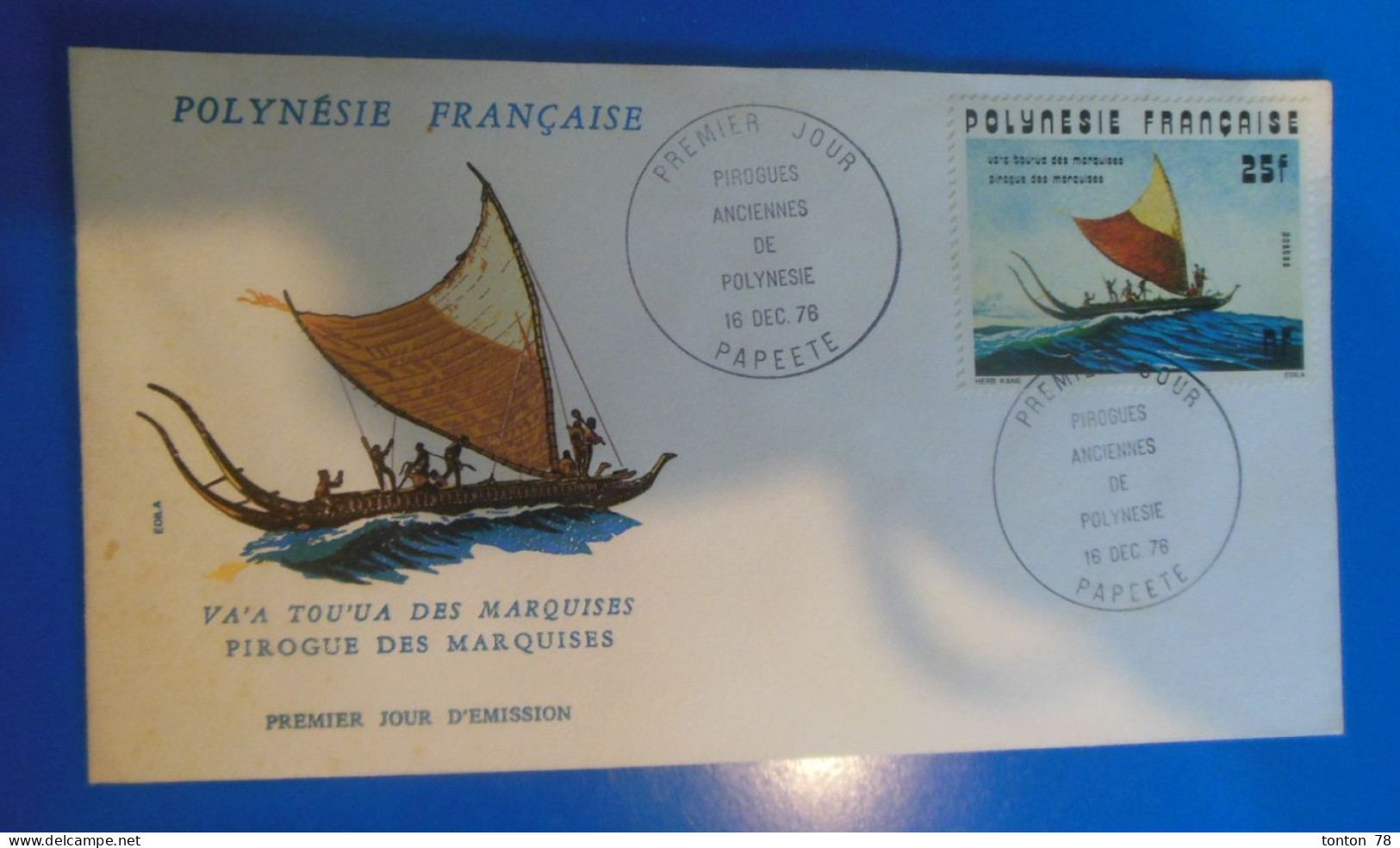 LETTRE 1 Er JOUR DE POLYNESIE -    1976 - FDC