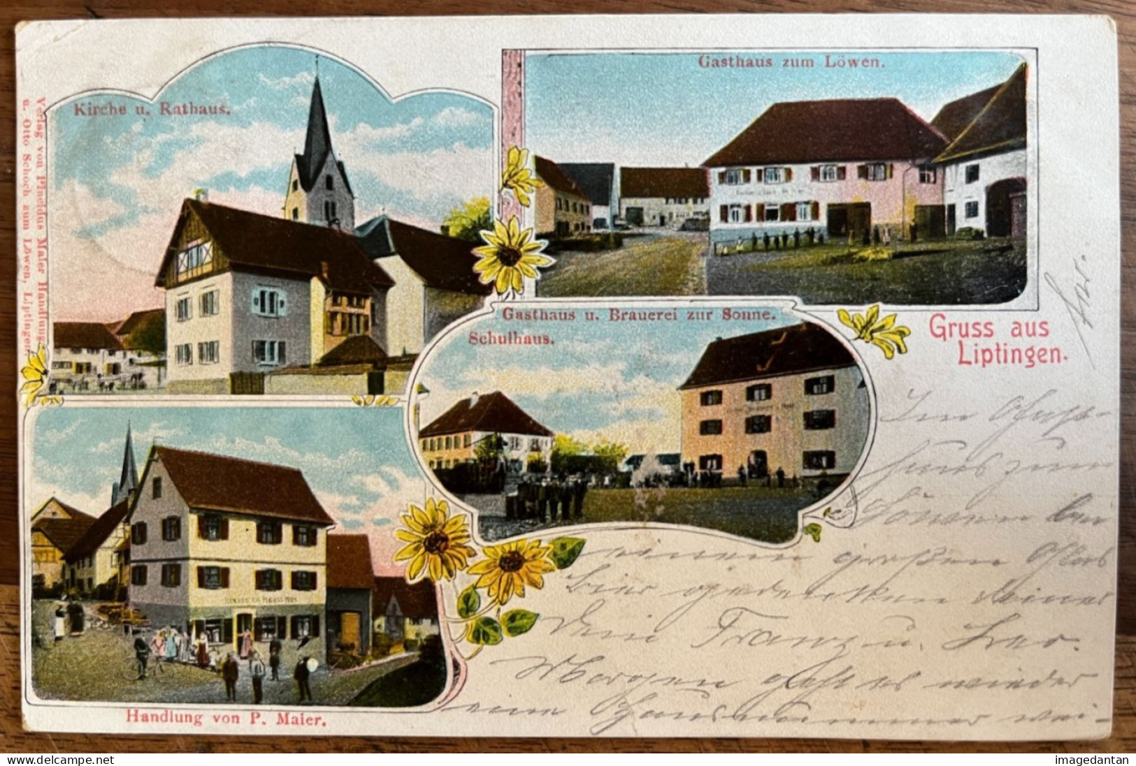 Gruss Aus Liptingen - Gasthaus U. Brauerei Zue Kronne - Gasthaus Zum Löwen - Handlung Von P. Maier - Autres & Non Classés