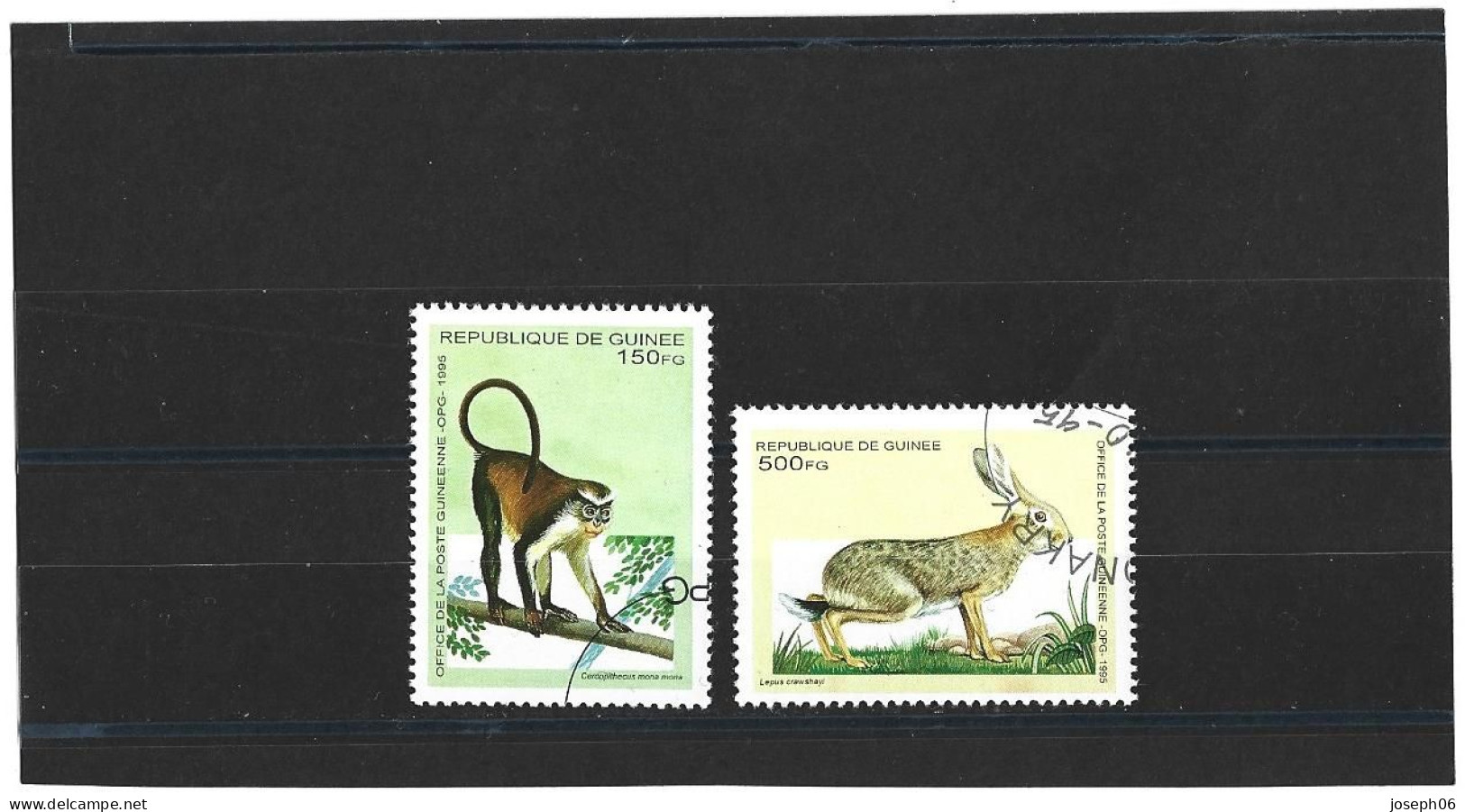 GUINEE  République   1995   Y.T. N° Animaux  Oblitéré - Guinea (1958-...)