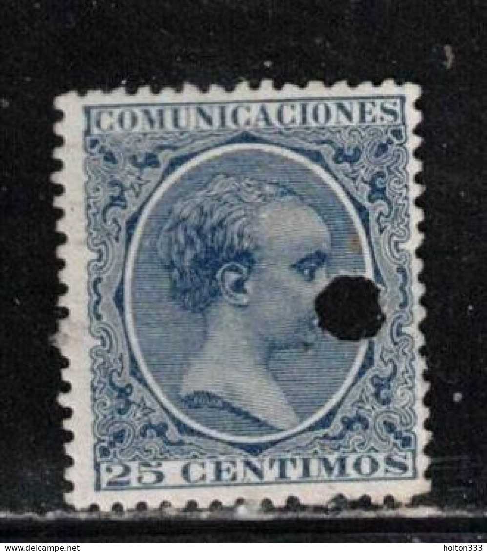 SPAIN Scott # 263 Unused NO GUM - With Security Punch - Unused Stamps