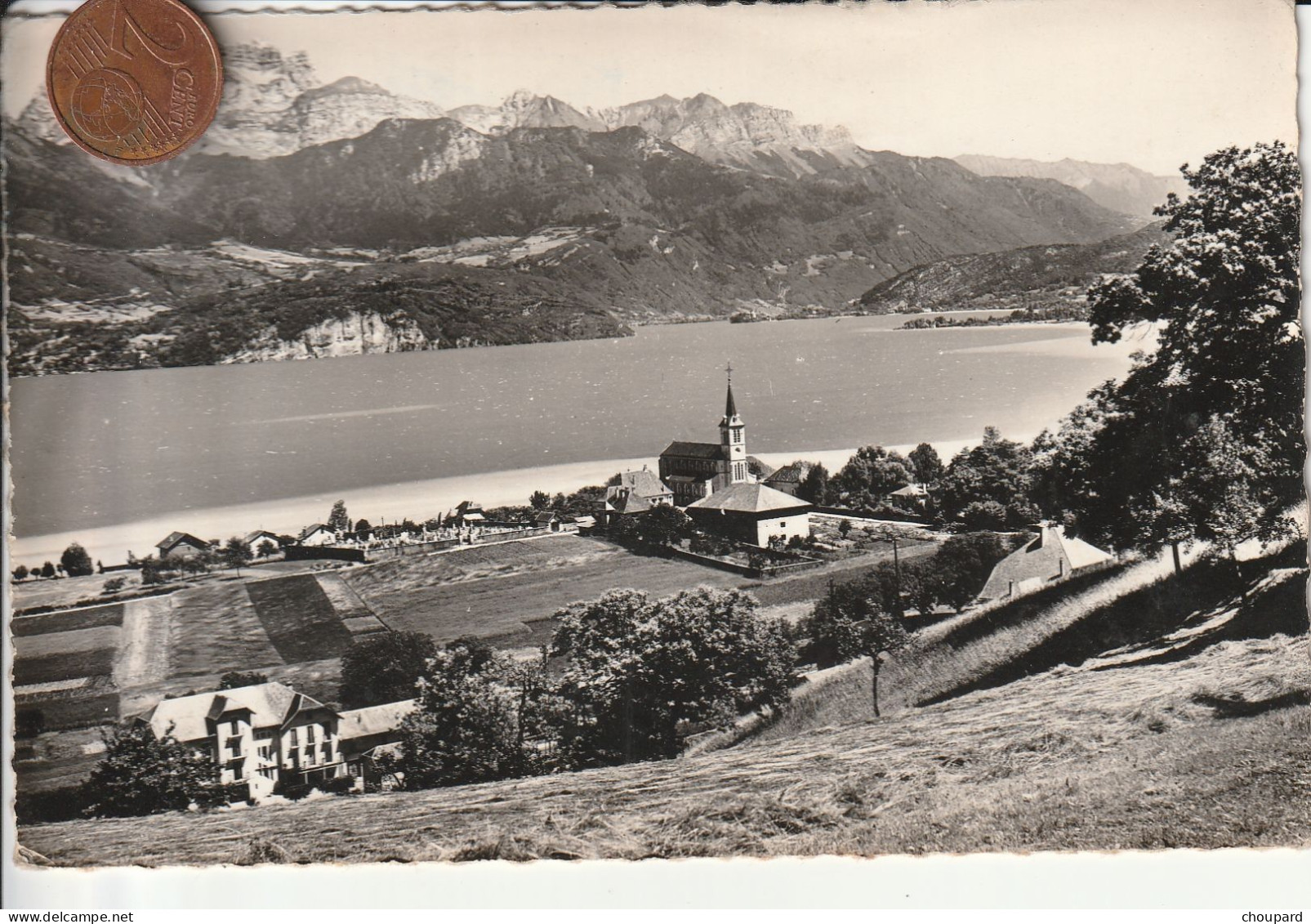 74 - Carte Postale Semi Moderne Du  LAC D'ANNECY     Vue Aérienne - Annecy