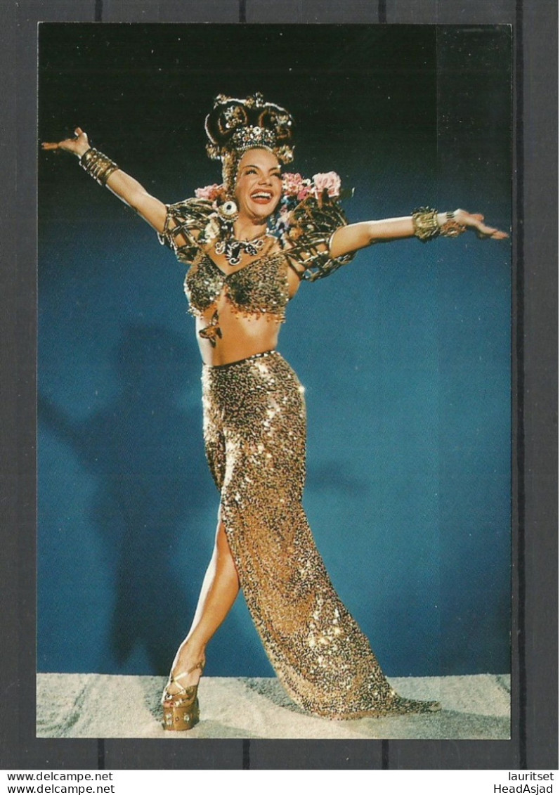 Portuguese-born Brazilian Singer, Dancer And Actress Carmen Miranda, Printed In Italy, Unused - Music And Musicians
