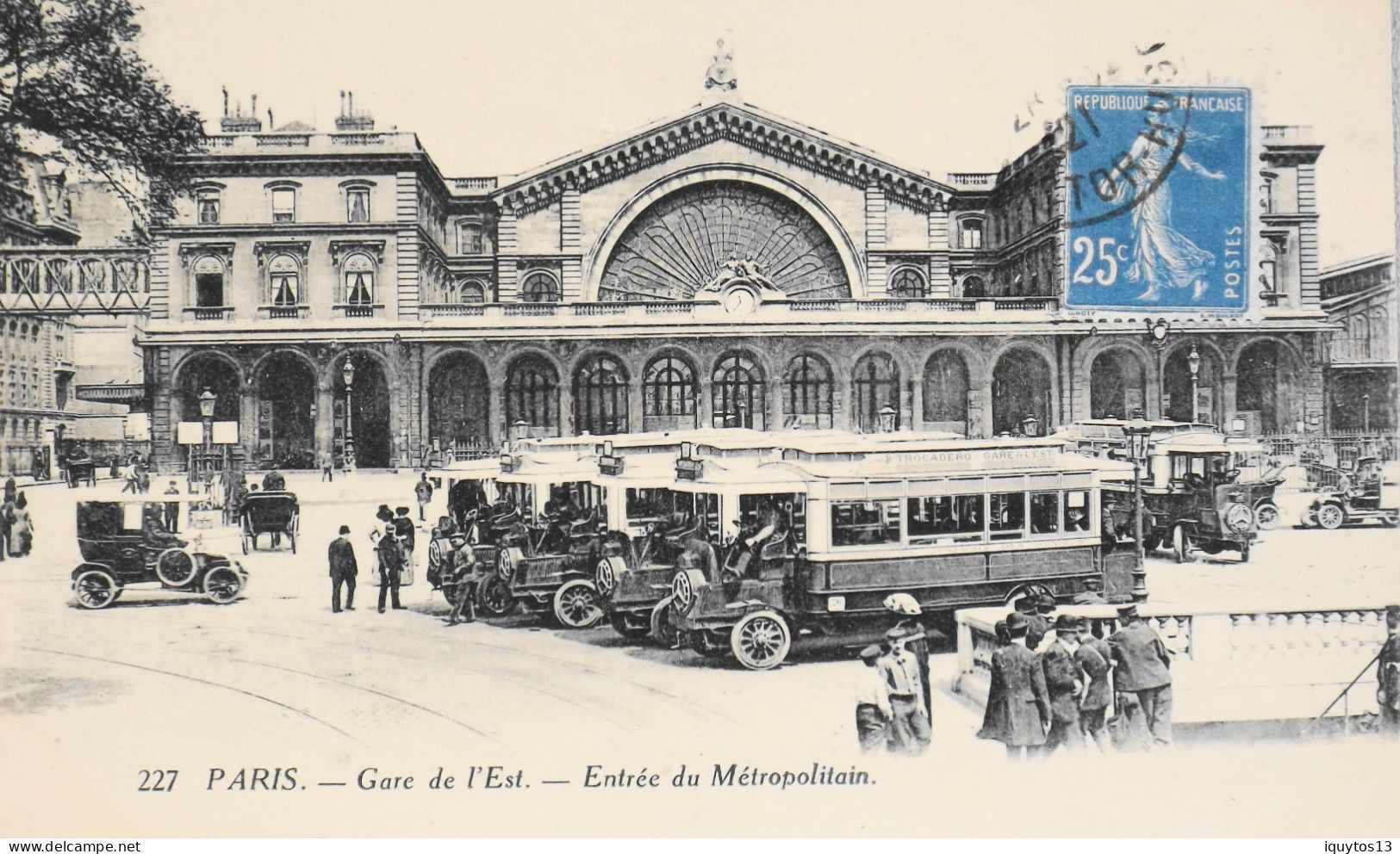 CPA. [75] > PARIS > N° 227 - Gare De L'Est - Entrée Du Métropolitain - 1921 - TBE - Other & Unclassified