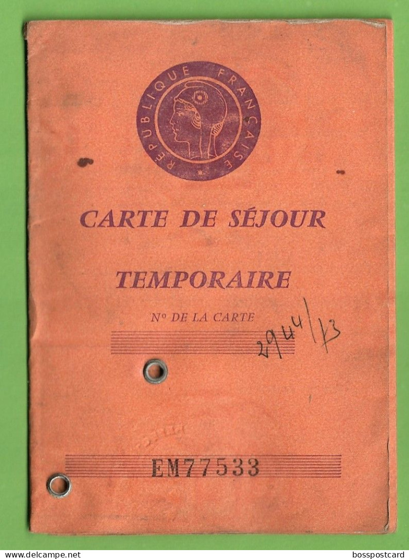 France - Carte De Séjour Temporaire - Passport - Passeporte - Reisepass - Unclassified