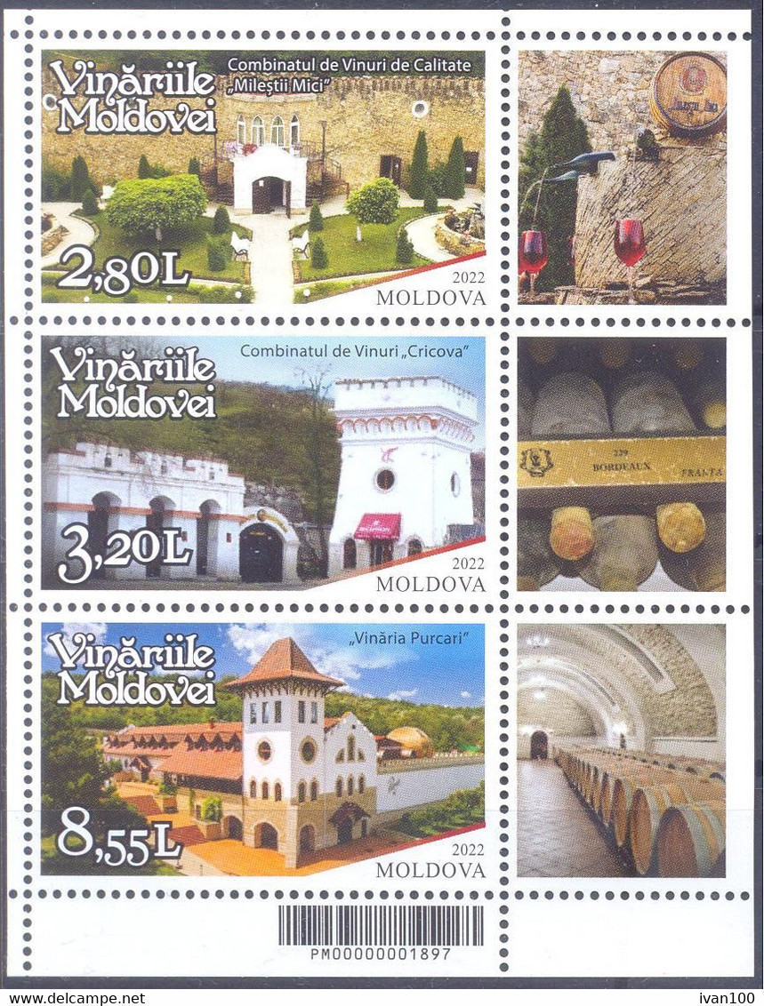 2022. Moldova, Wineries Of Moldova, S/s, Mint/** - Moldavië