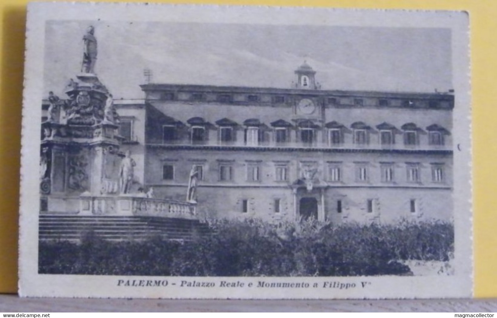 (PAL3) PALERMO - PALAZZO REALE E MONUMENTO A FILIPPO V - VIAGGIATA  1919 - Palermo