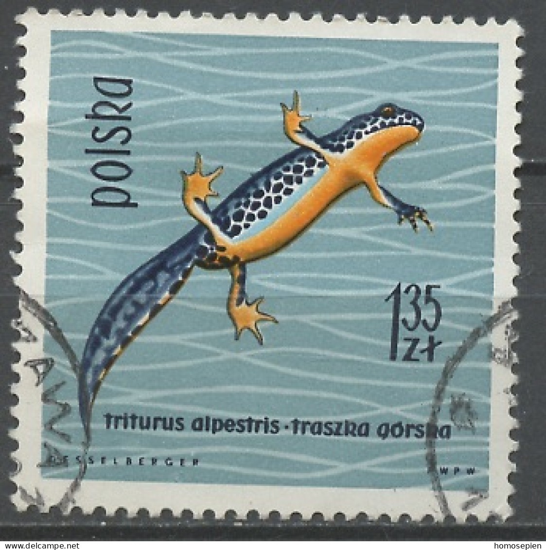 Pologne - Poland - Polen 1963 Y&T N°1265 - Michel N°1399 (o) - 1,35z Triton - Used Stamps