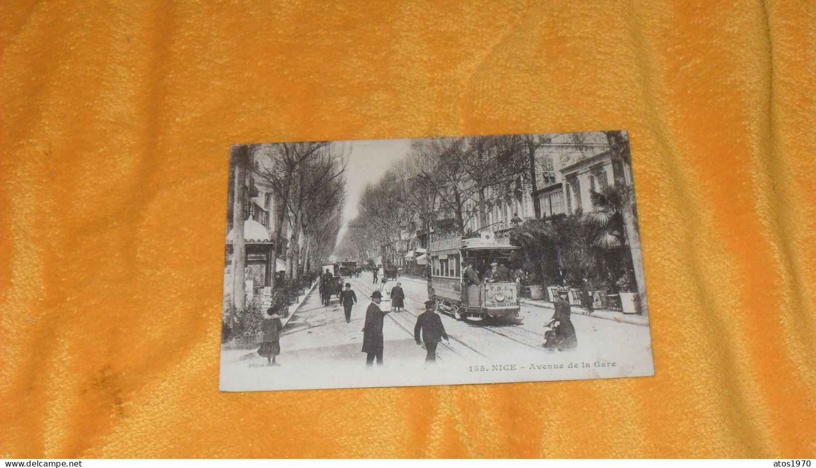 CARTE POSTALE ANCIENNE CIRCULEE DE 1918../ NICE.- AVENUE DE LA GARE ..CACHETS + TIMBRE - Autres & Non Classés