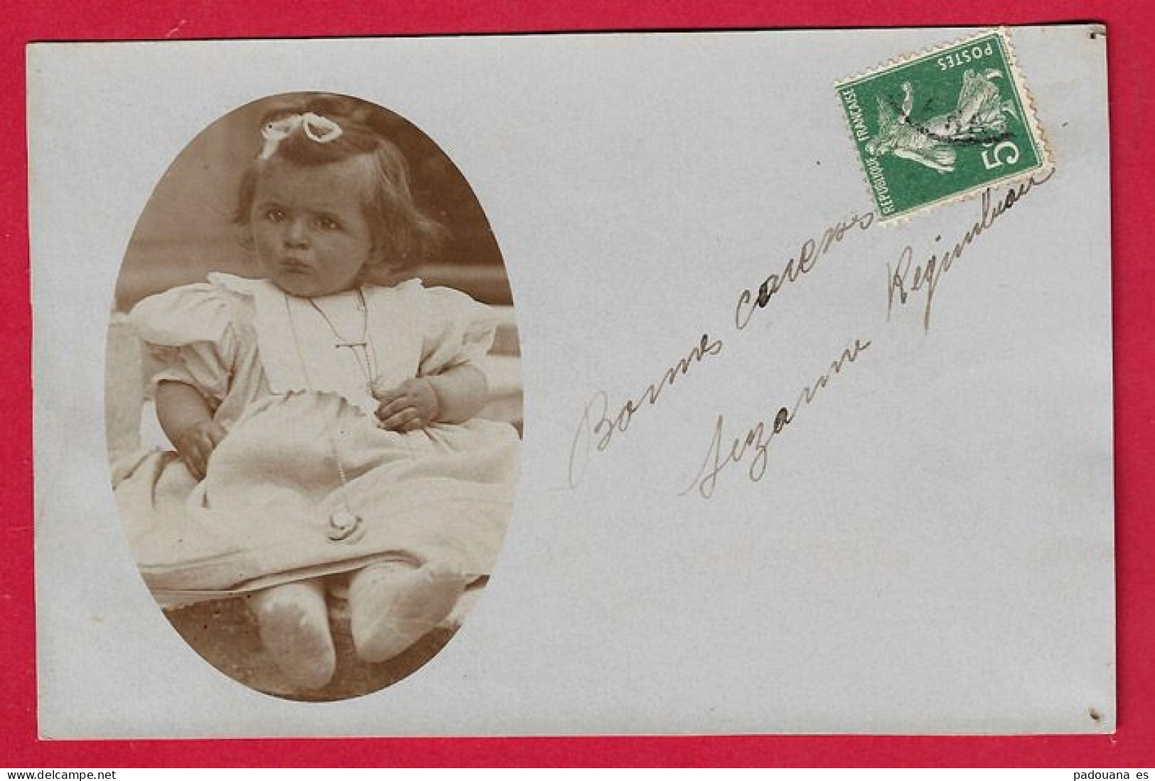 AC650 FANTAISIES ENFANTS JOLIE FILLETTE BEBE BOUCLEE CARTE PHOTO - Other & Unclassified