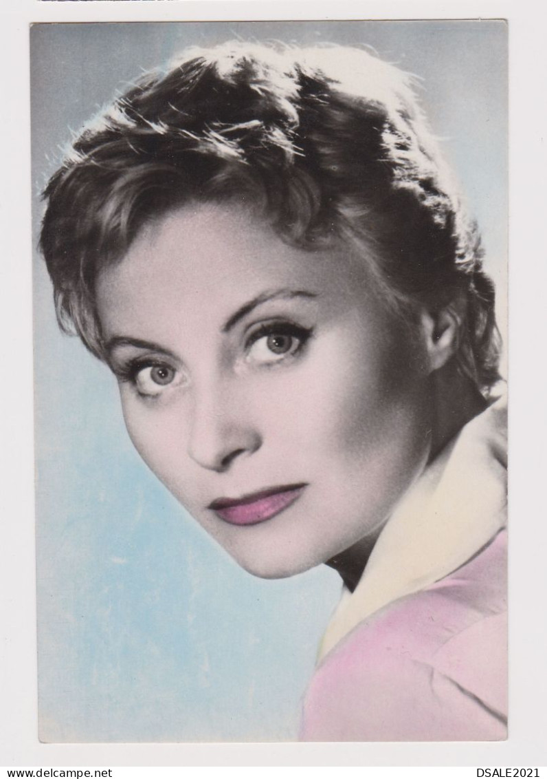 Sexy Actress Movie Star MICHELE MORGAN, Vintage 1960s Tinted Photo Postcard RPPc AK (162) - Actors