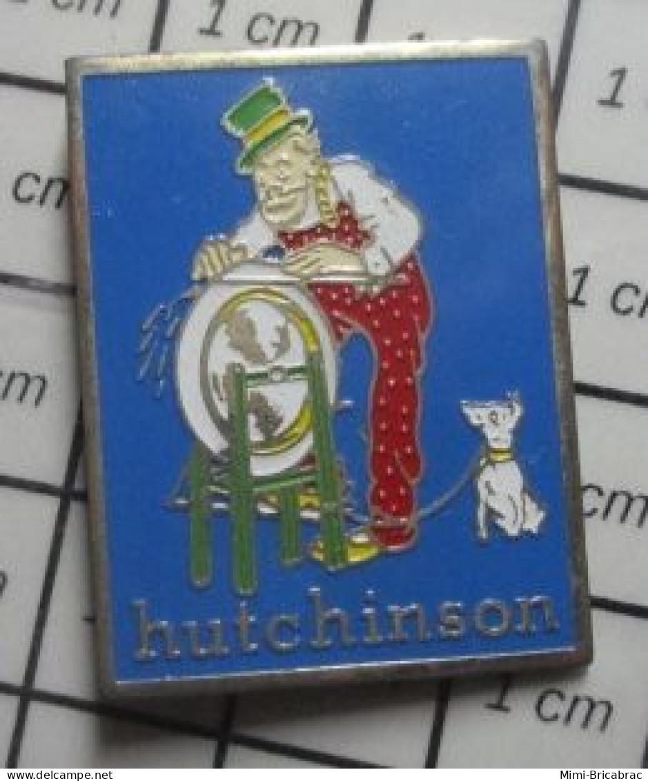 811H  Pin's Pins / Beau Et Rare / MARQUES / VIEILLE  PUBLICITE PNEUS HUTCHINSON Sans Starsky ! - Trademarks