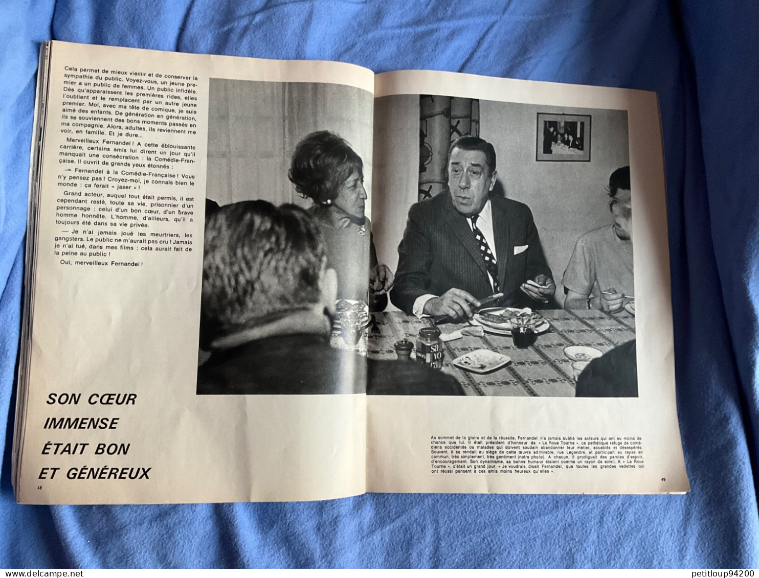 Biographie  FERNANDEL  Supplément PARIS JOUR  Année 1971
