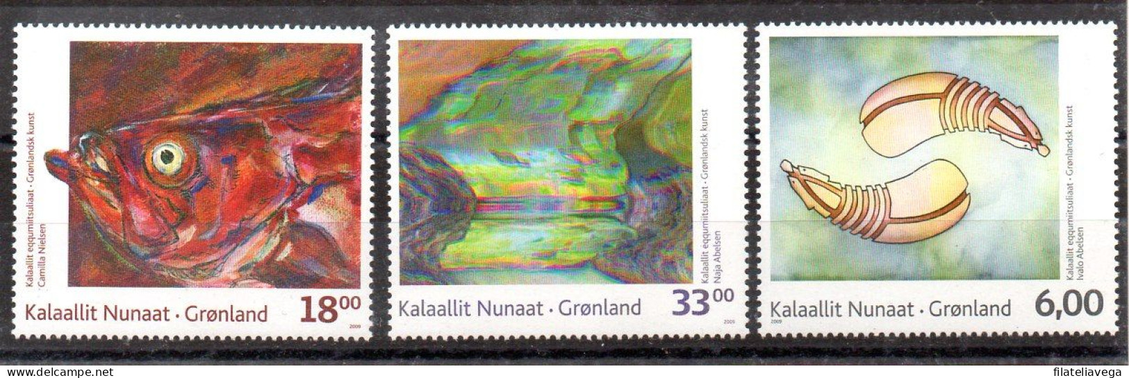 Groenlandia Serie Nº Yvert 516/18 ** PINTURA (PICTURE) - Unused Stamps