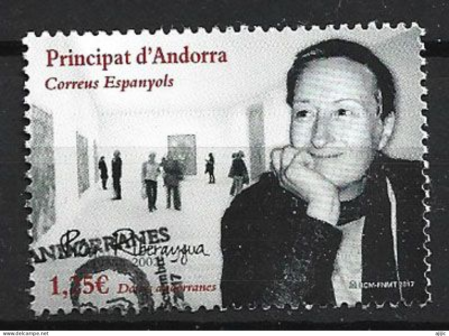 GALERÍA DE ARTE PILAR RIBERAYGUA.ANDORRA, Timbre Oblitéré, 1 ère Qualité. (SP) 2017 - Used Stamps