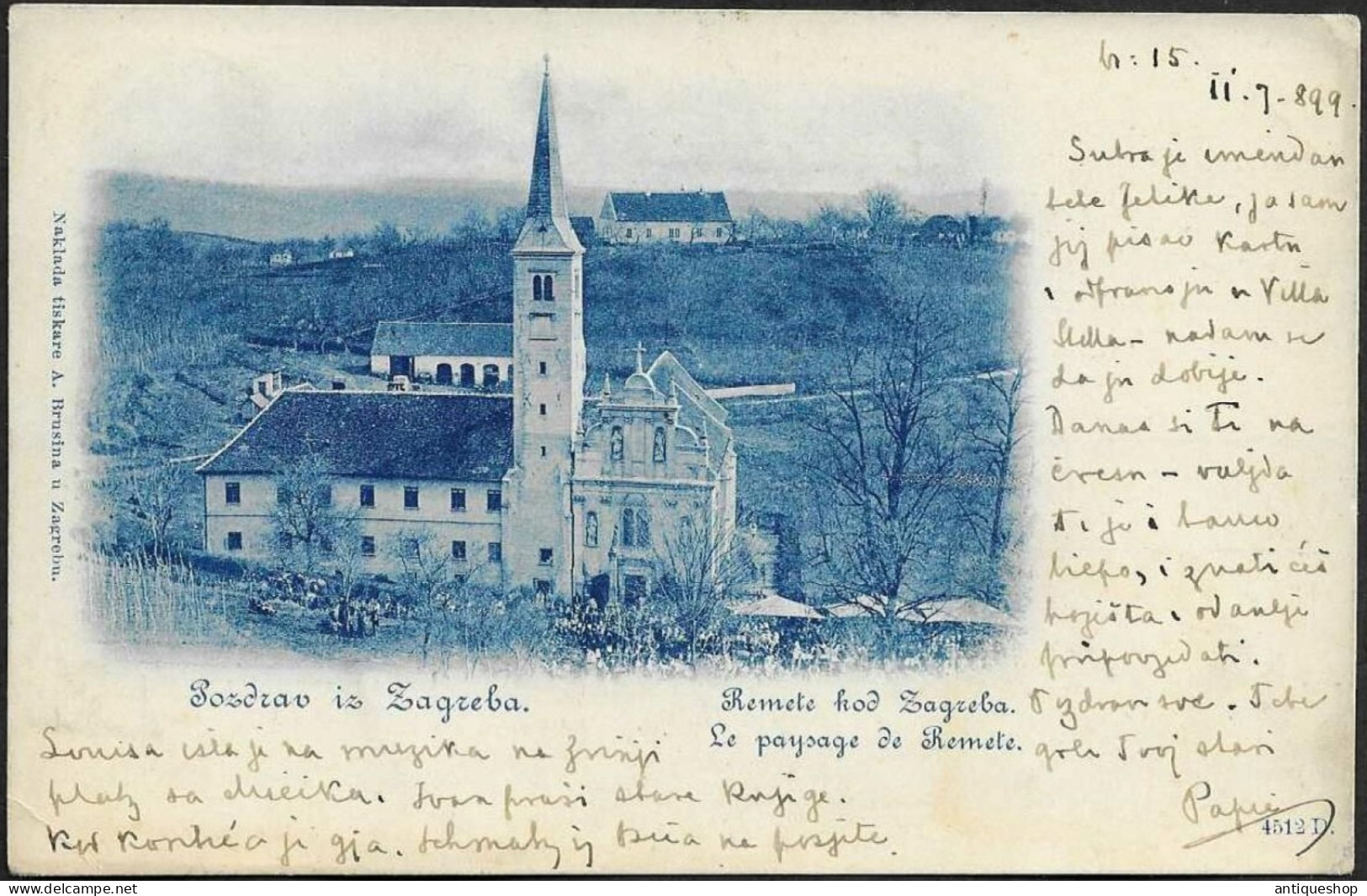 Croatia-----Zagreb (Remete)-----old Postcard - Croatie